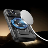 iPhone 16 Pro Max -Defender Armor Mag Skal – Svart, MagSafe, 360° Ringstöd